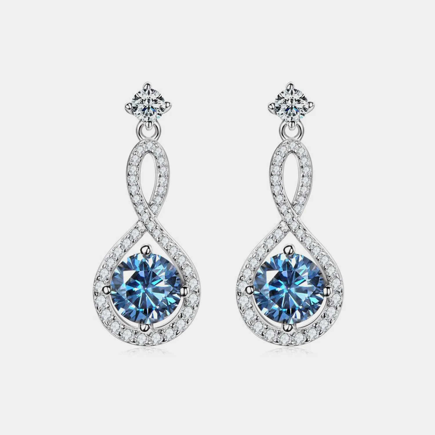 1 Carat Moissanite 925 Sterling Silver Earrings