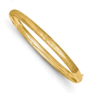 14k 3/16 Oversized Laser Cut Hinged Bangle Bracelet LZ3-16O