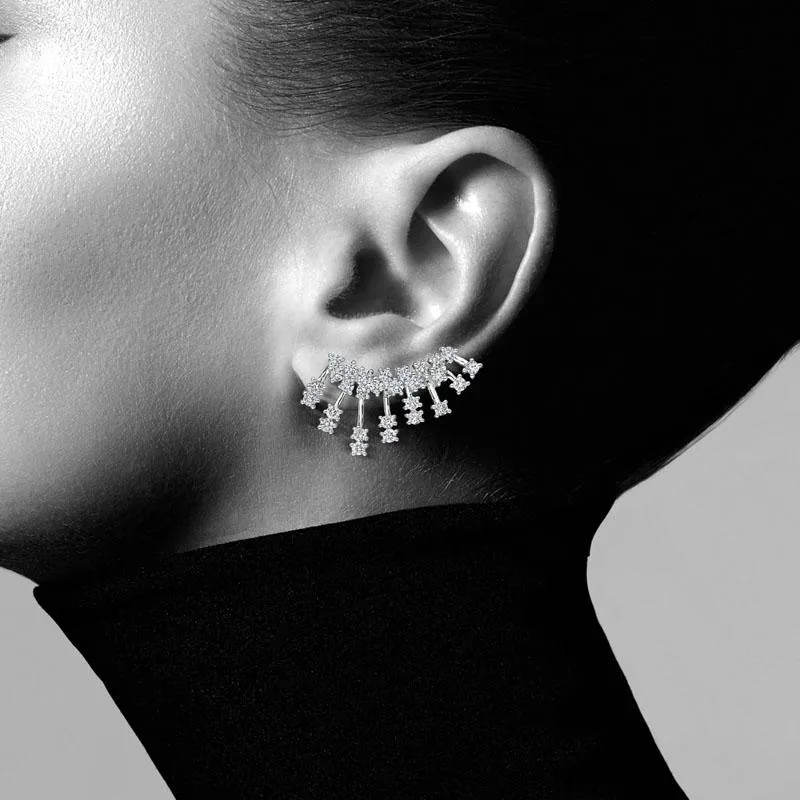18k Luminus White Gold Earring With 0.63 Cts Vs-Gh Diamonds