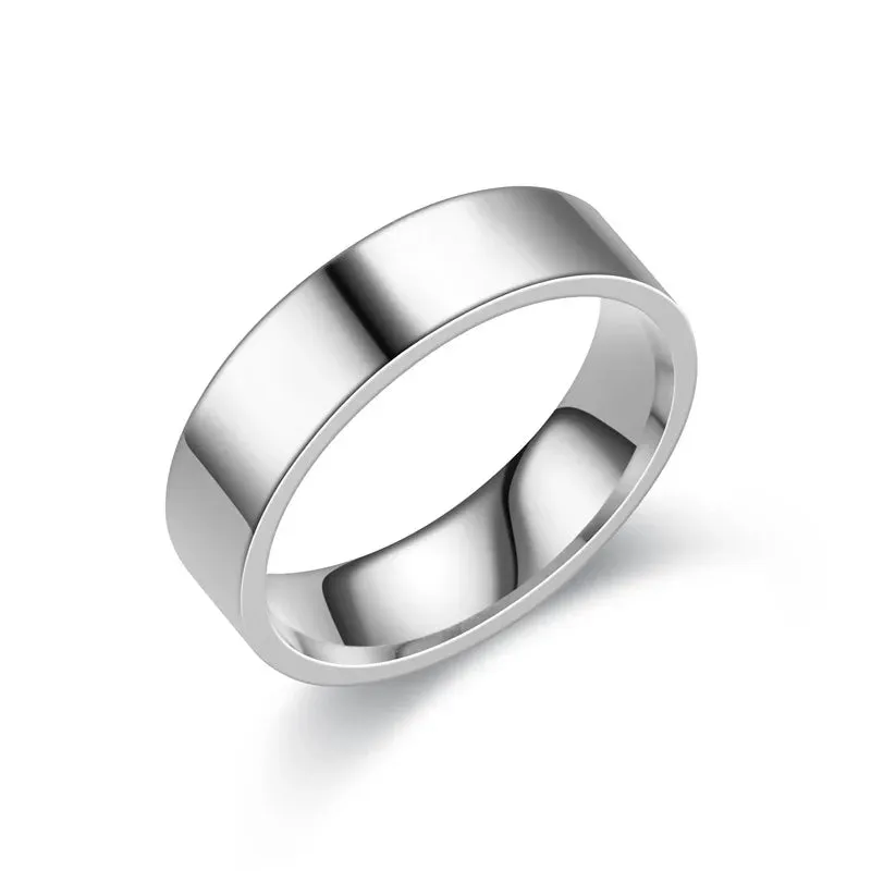 8mm Stainless Steel Men Rings Wholesale Black Groove Matte Wedding Engagement Party Gift Anniversary Rings For Women Jewelry