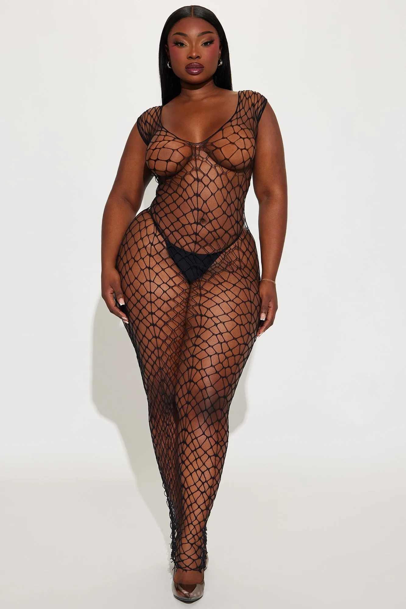 A Little Lovin' Bodystocking Dress - Black