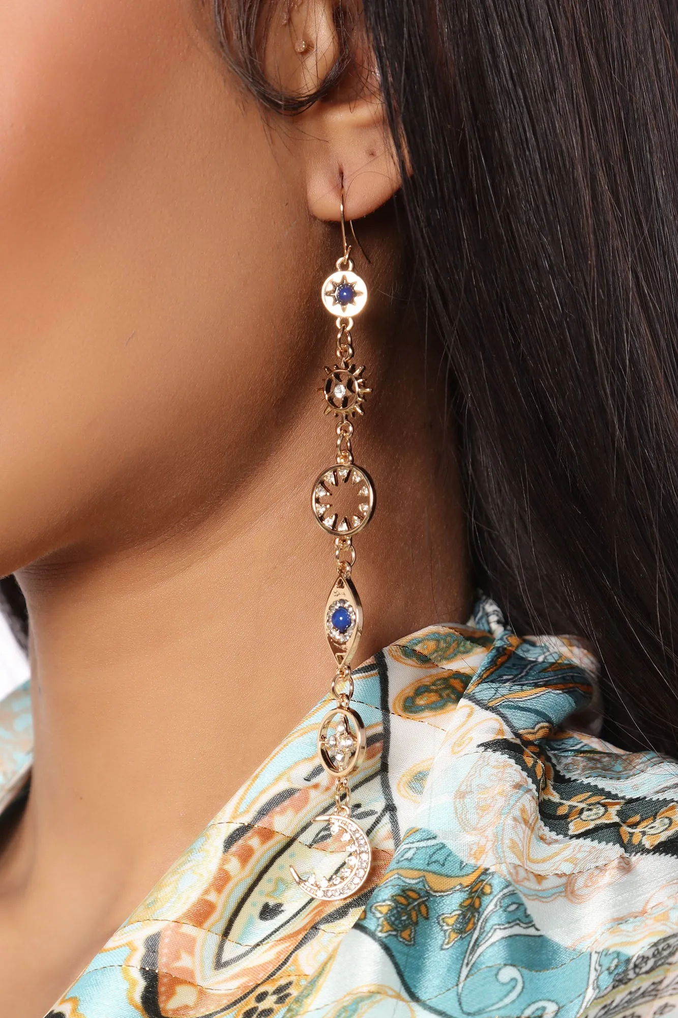 Above The Moon Earrings - Gold