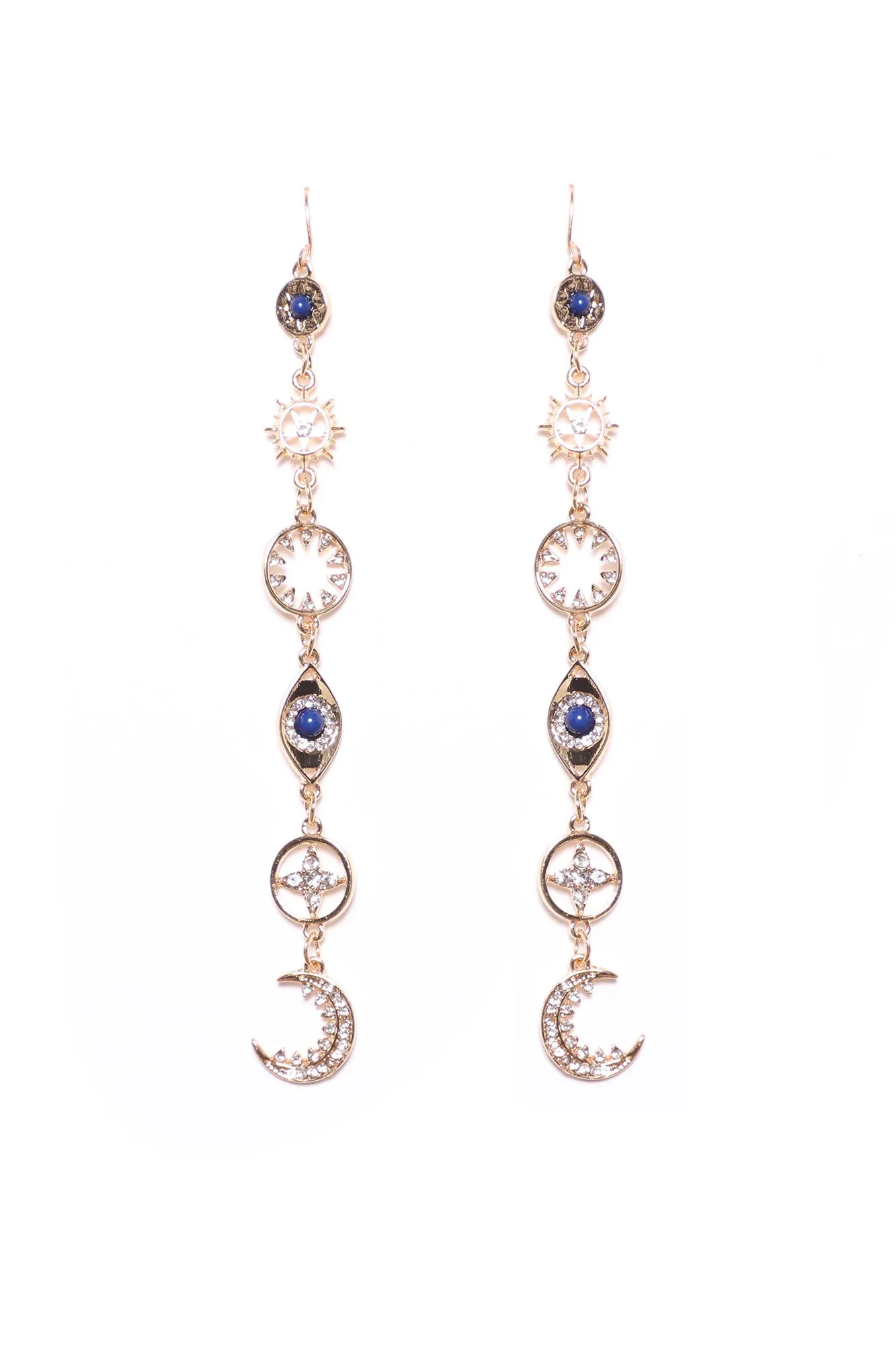 Above The Moon Earrings - Gold