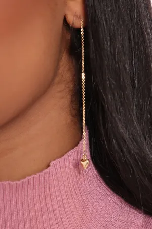 Adore You Heart Earrings - Gold