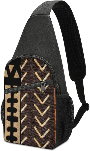 African Mud Cloth Print Simple And Atmospheric Large Capacity Chest Bag
