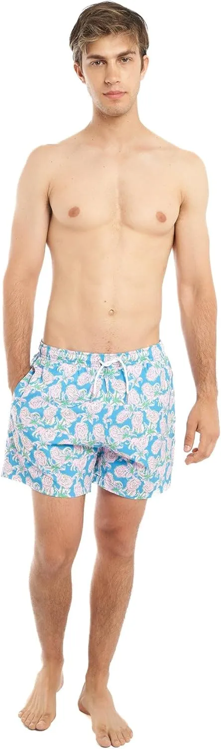 BERMIES Mens Swim Trunks with Soft Mesh Liner - 5.5 Inseam, Quick-Dry, 4-Way Stretch, UPF 50 , Eco-Friendly Fabric