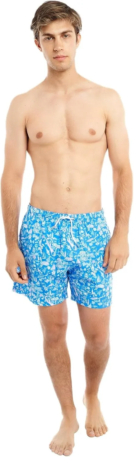 BERMIES Mens Swim Trunks with Soft Mesh Liner - 5.5 Inseam, Quick-Dry, 4-Way Stretch, UPF 50 , Eco-Friendly Fabric