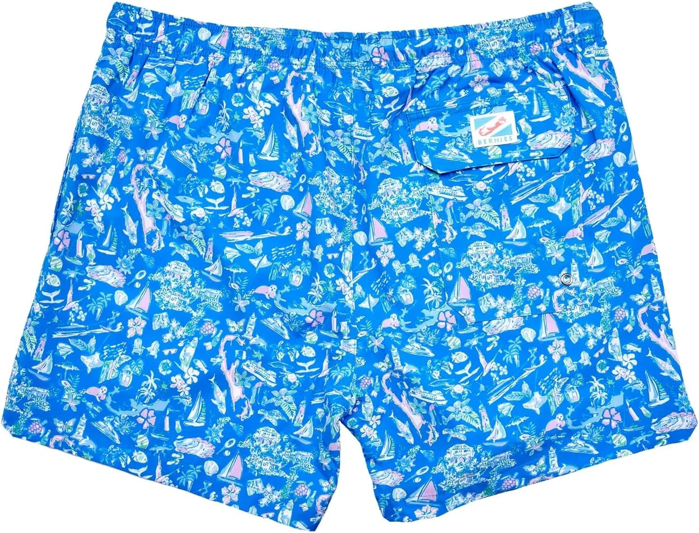 BERMIES Mens Swim Trunks with Soft Mesh Liner - 5.5 Inseam, Quick-Dry, 4-Way Stretch, UPF 50 , Eco-Friendly Fabric