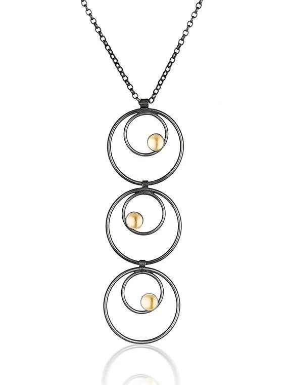 Black & Gold Multi Drop Pendant