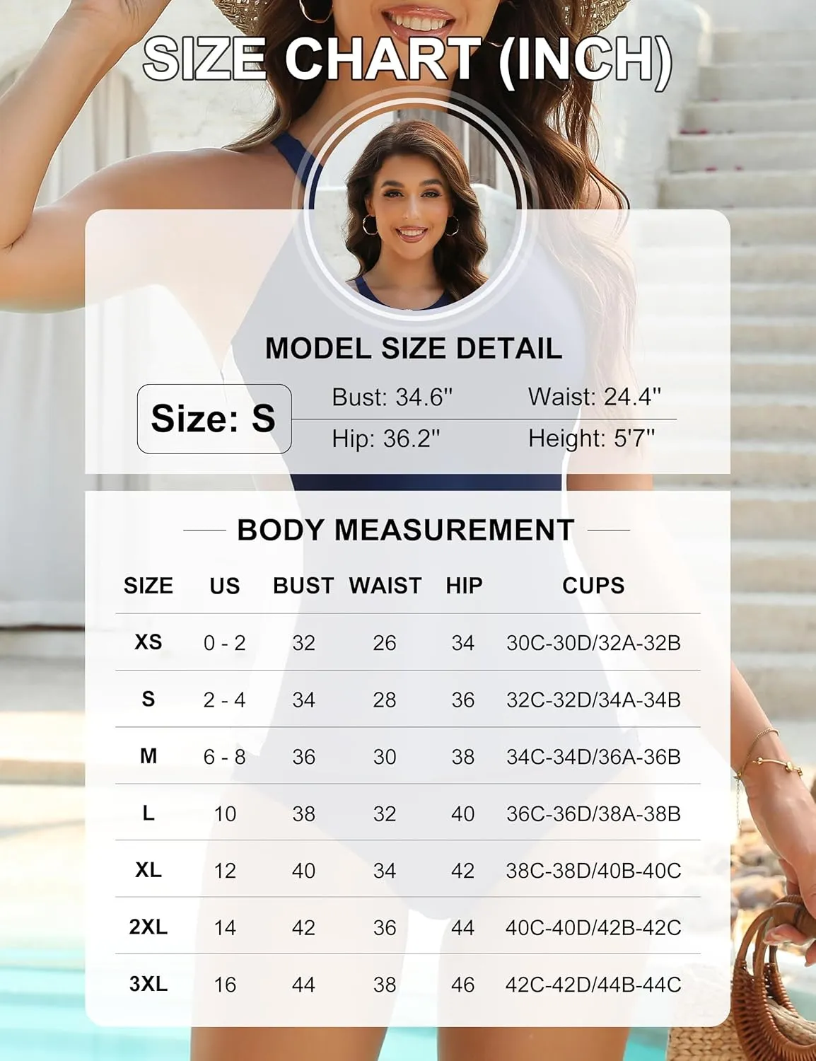 BMJL Womens Tankini Bathing Suits Two Piece Swimsuits Modest High Waisted Bikini Set Sporty Slimming Swimwear
