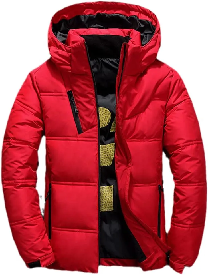 Bollrllr Men's Parka Jackets Winter CasuaLOutwear Hooded Warm Thick Jacket Men Fashion Cotton Padded Male Parka Coats