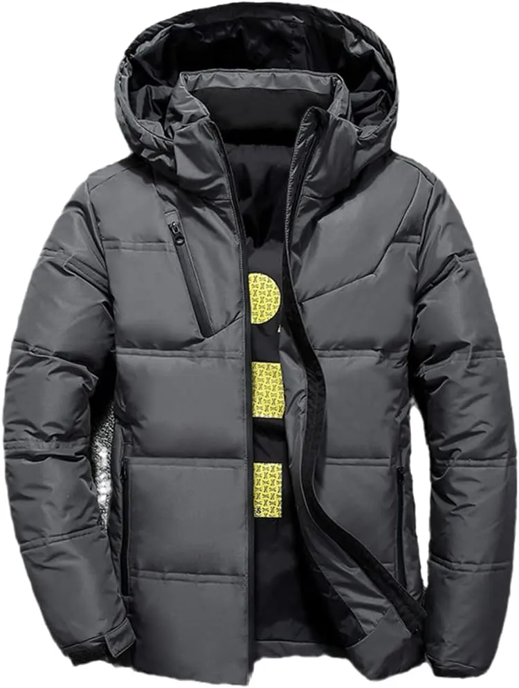 Bollrllr Men's Parka Jackets Winter CasuaLOutwear Hooded Warm Thick Jacket Men Fashion Cotton Padded Male Parka Coats