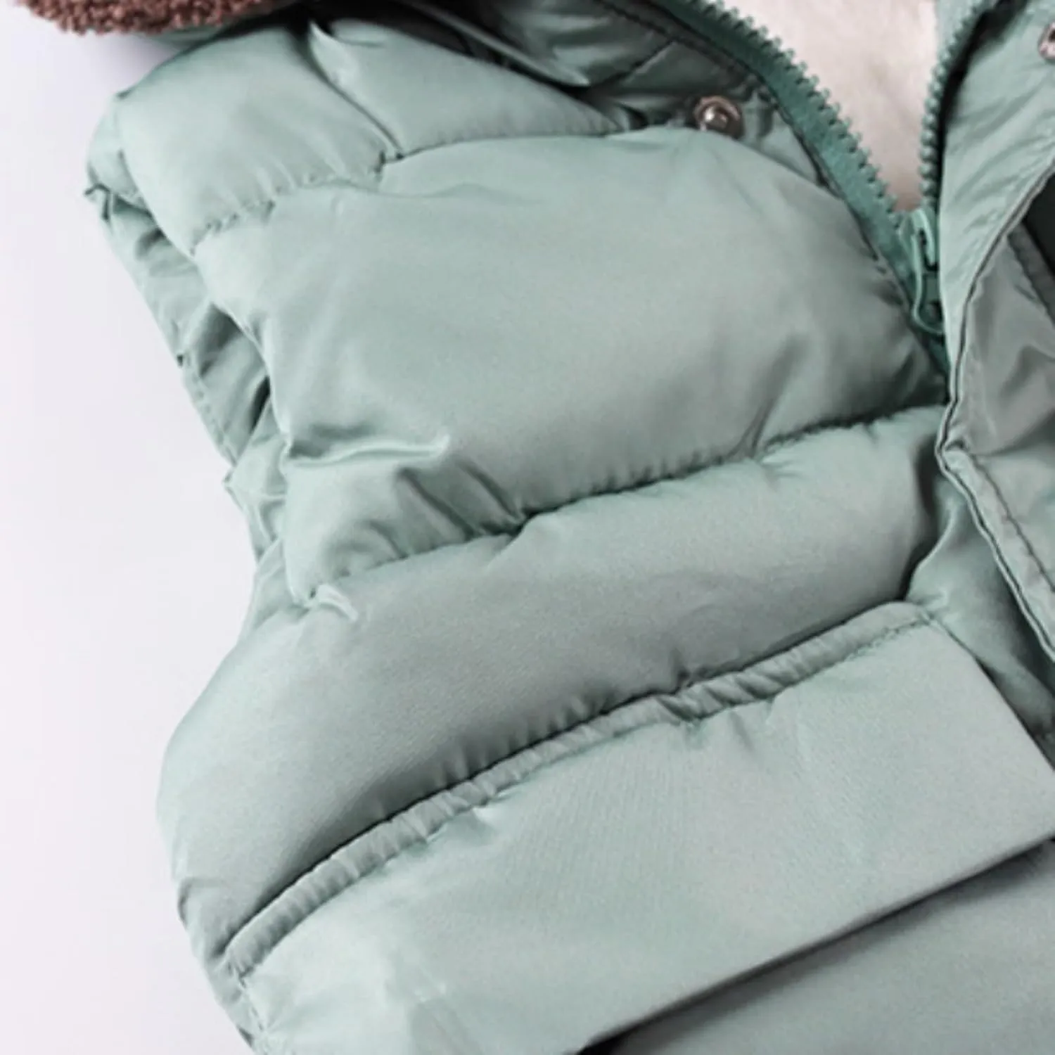 Boys And Girls Fall And Winter Bear Padded Hooded Vest Zipper Cotton Jacket Designer Infant Coats