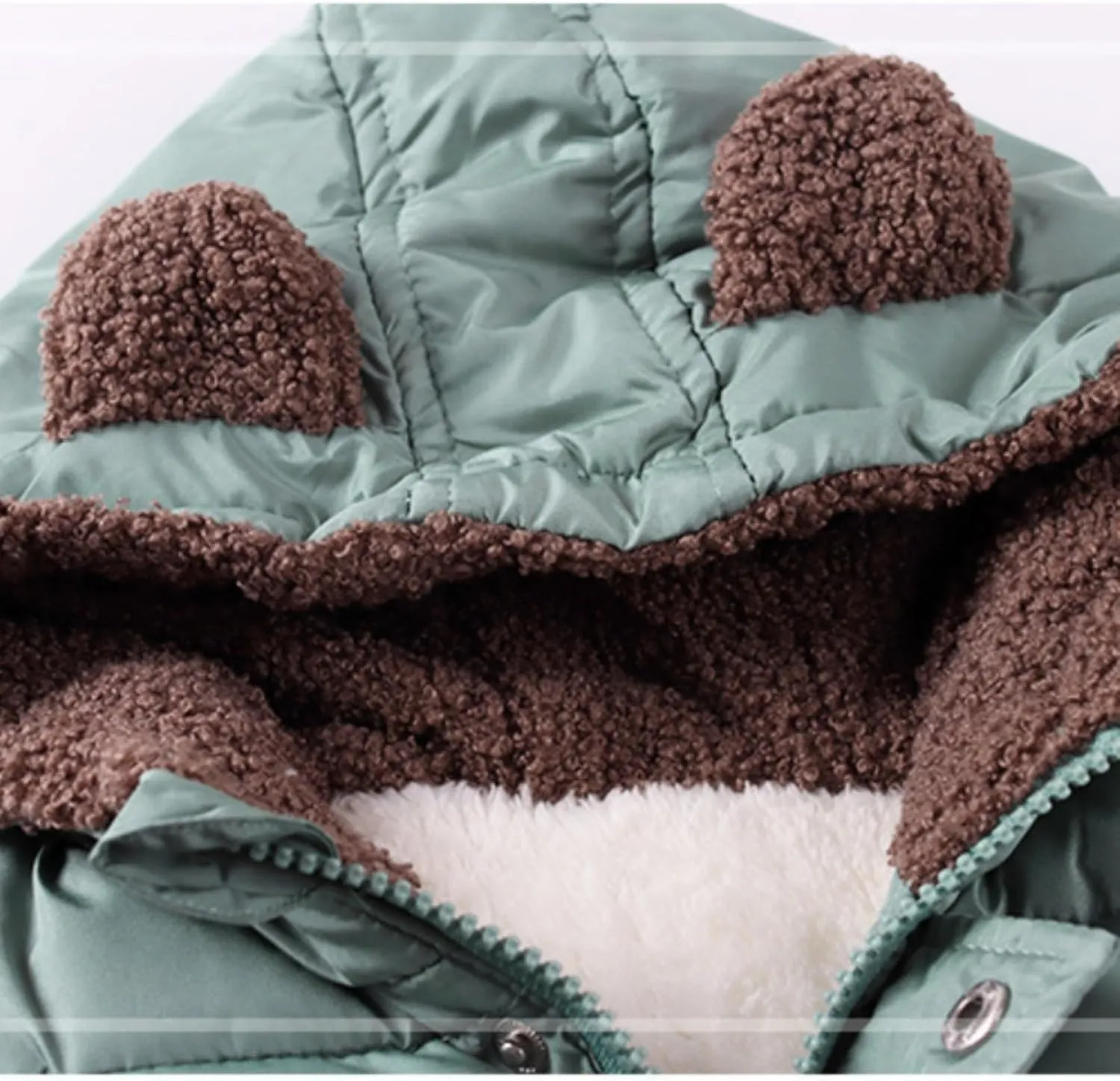 Boys And Girls Fall And Winter Bear Padded Hooded Vest Zipper Cotton Jacket Designer Infant Coats