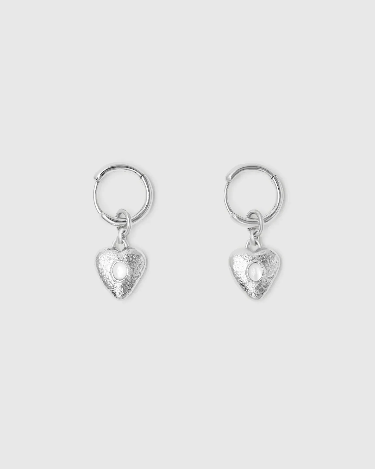 Brie Leon - Pearl Locket Earrings Silver
