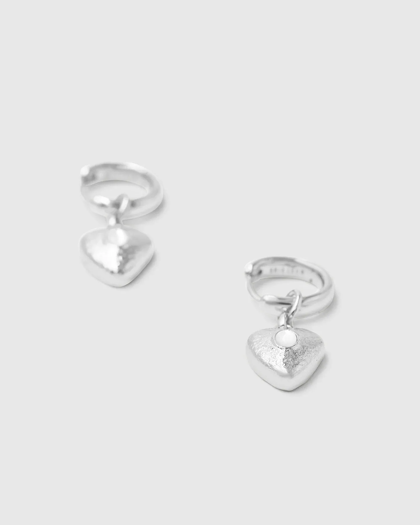 Brie Leon - Pearl Locket Earrings Silver