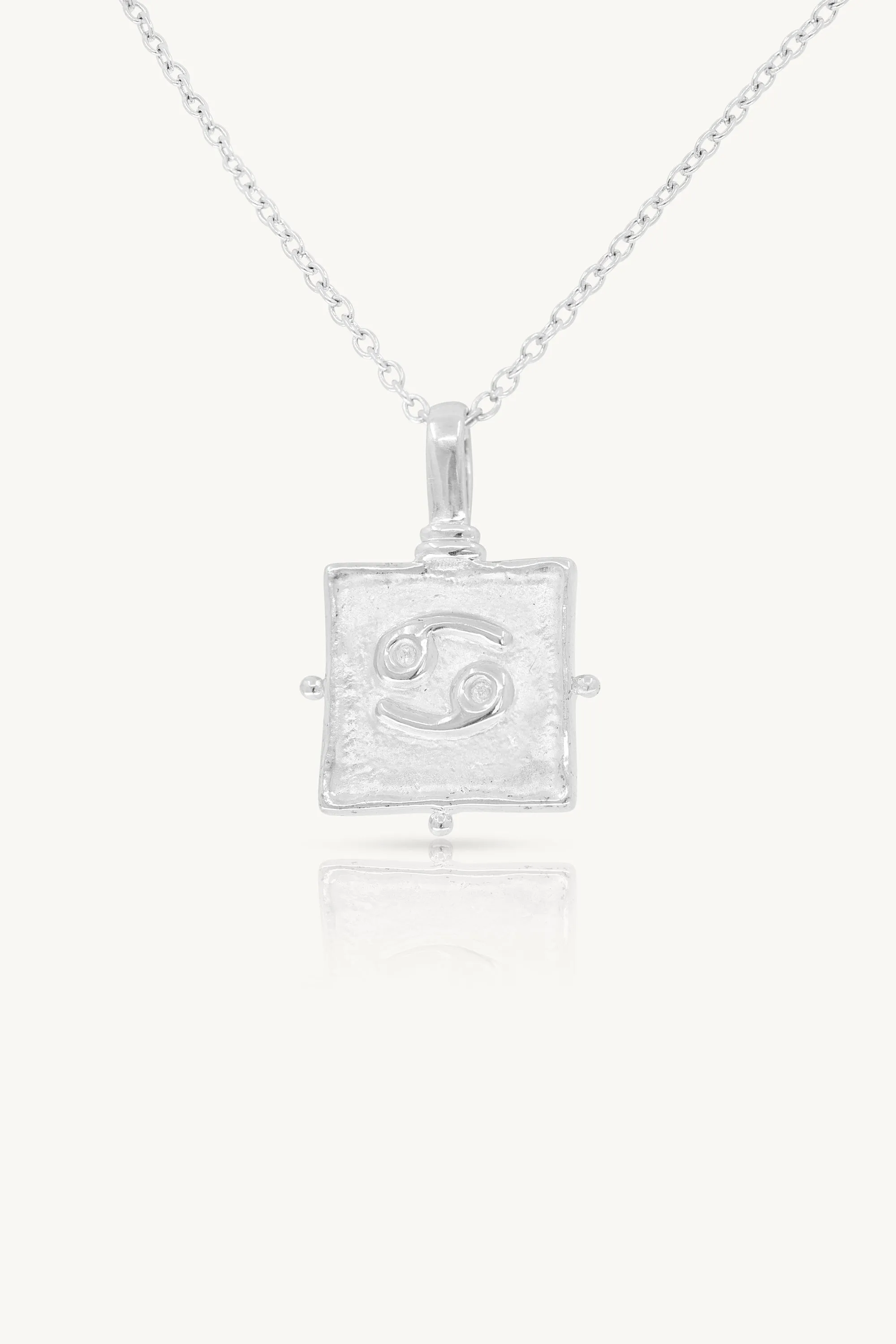 Cancer Zodiac Silver Necklace