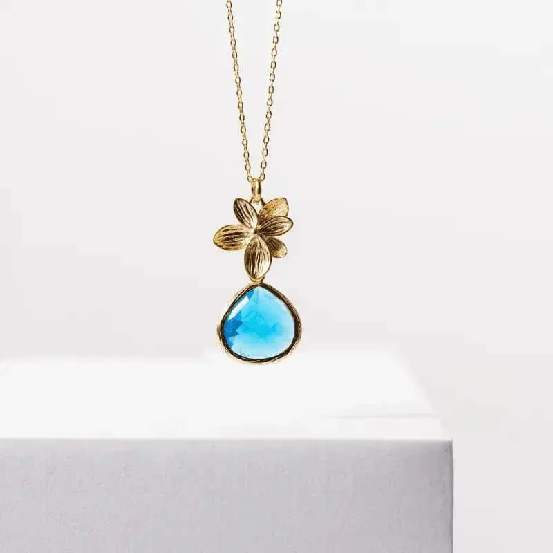 Capri Orchid Flower Necklace