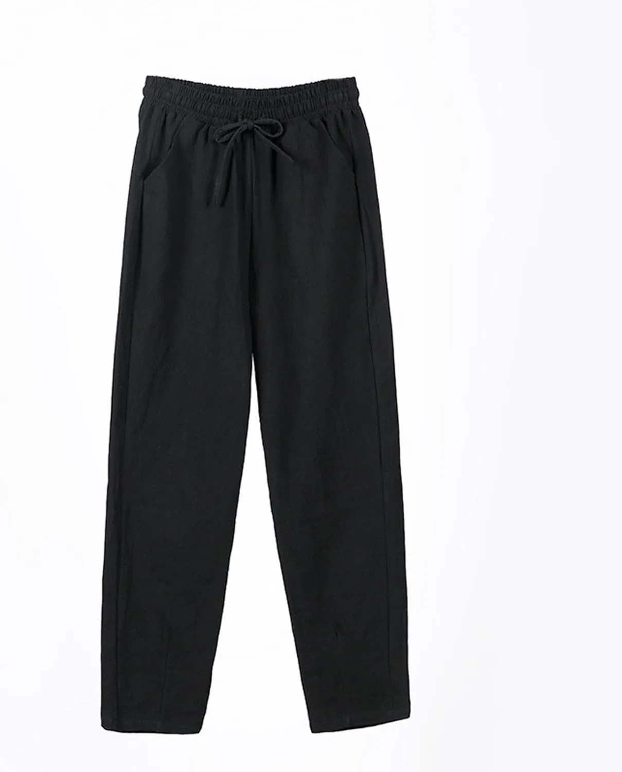 Cargo Pants Women, Wide Leg Pants Casual Peasant Linen Straight Trendy Drawstring
