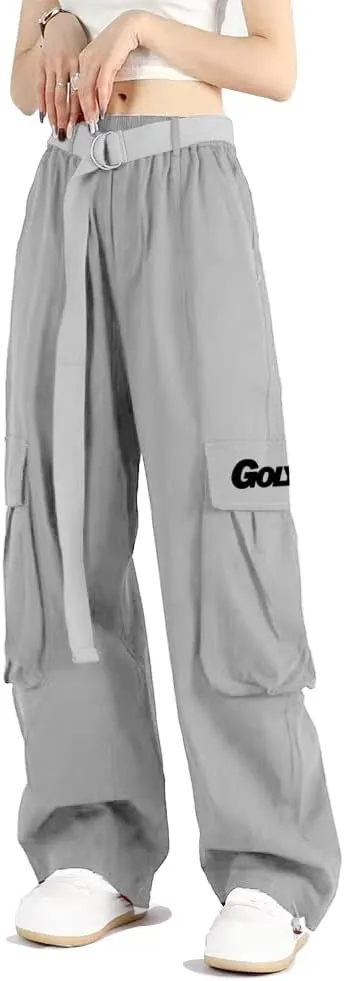Cargo Pants Women with Pockets High Waist Baggy Casual Techwear Wide Leg Trousers Women Relaxed Fit Fashion Adjustable