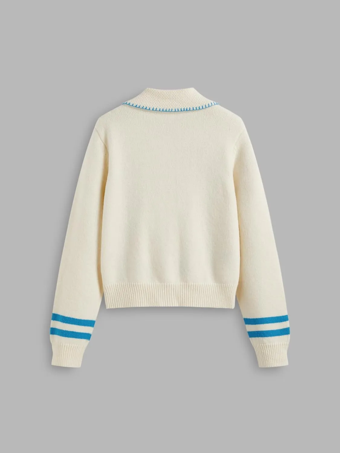 CIDER Cardigan Sweater for Women Knitted Long Sleeve Collared Cat Cute Pattern Button Down Crop Tops