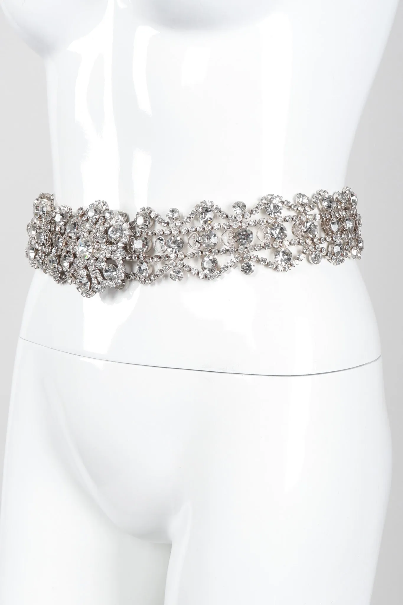 Crystal Metal Lace Belt
