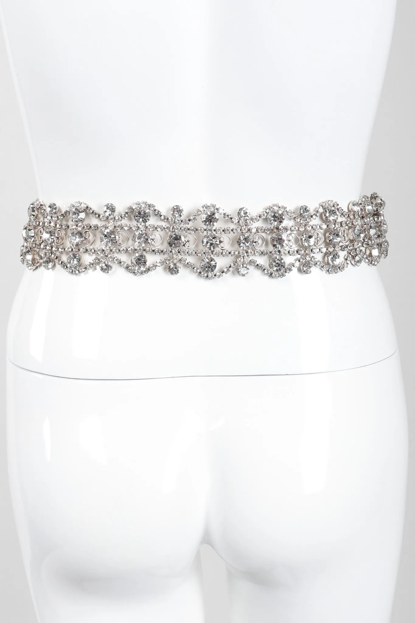 Crystal Metal Lace Belt