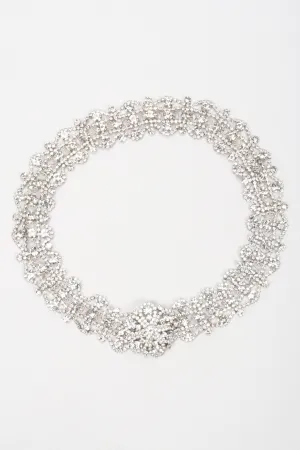 Crystal Metal Lace Belt