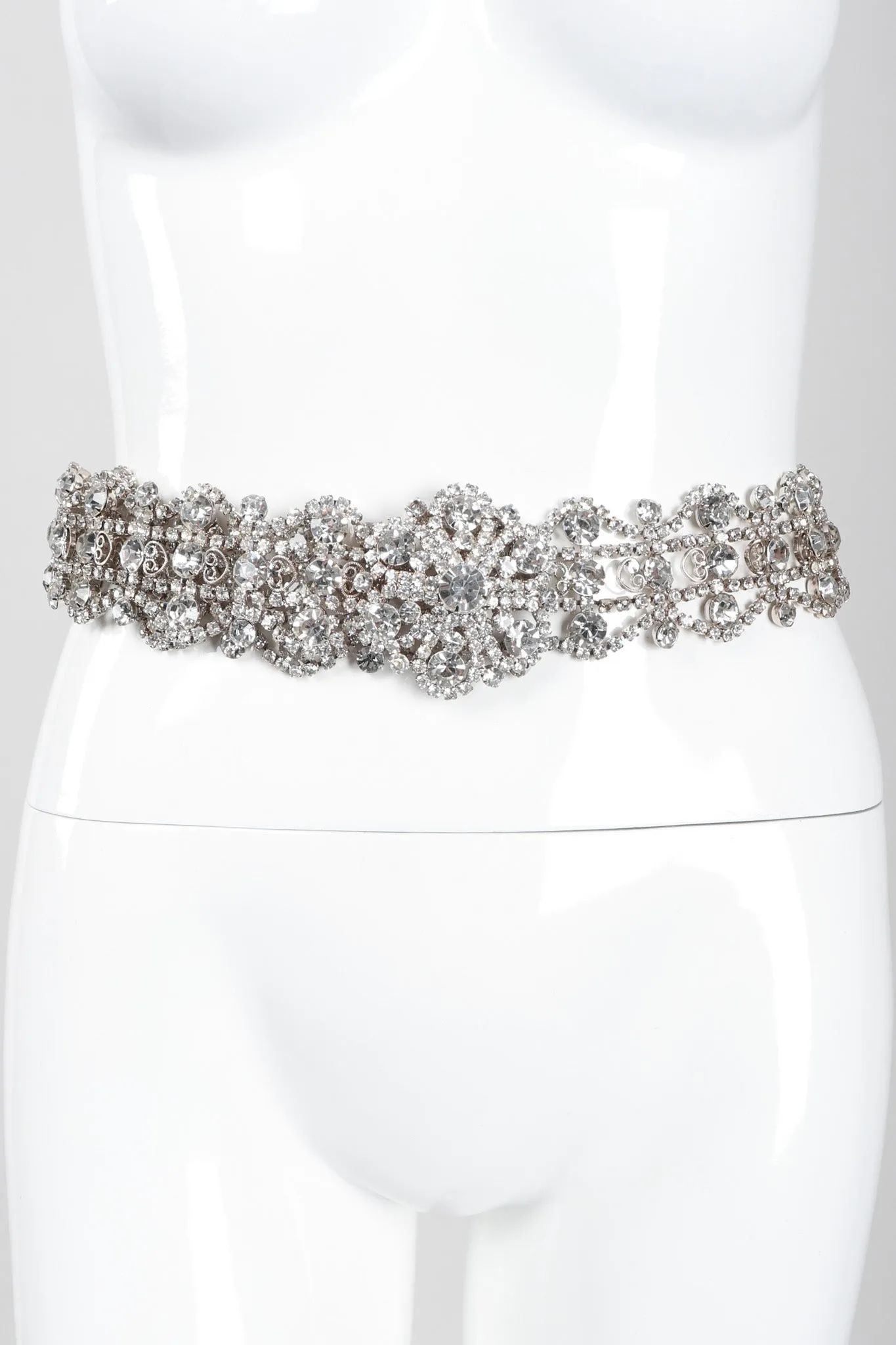 Crystal Metal Lace Belt