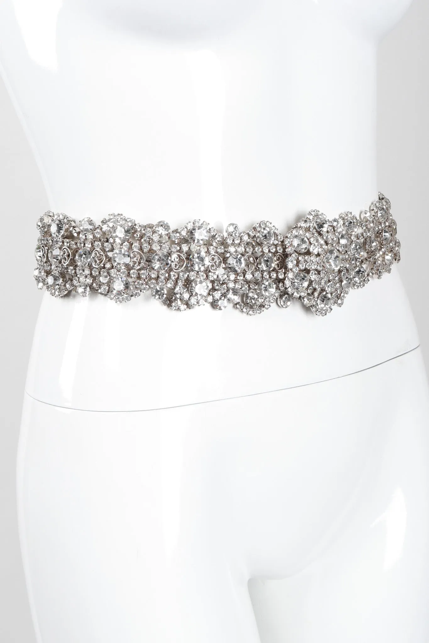 Crystal Metal Lace Belt