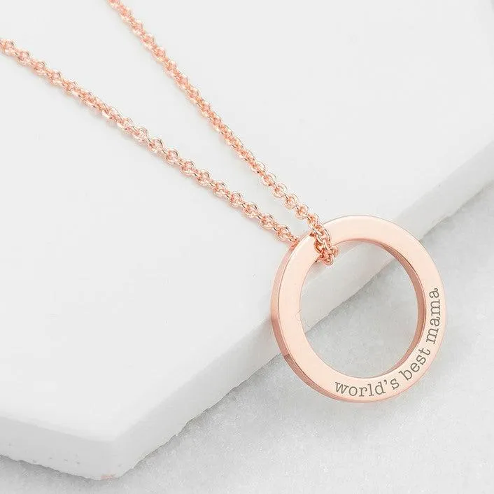 Custom Name Ring Necklace