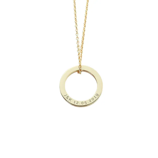 Custom Name Ring Necklace