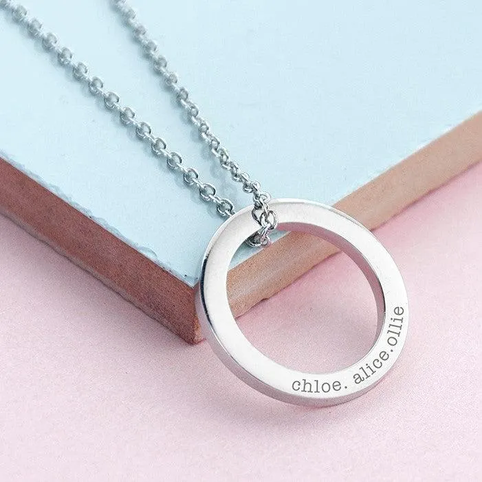Custom Name Ring Necklace