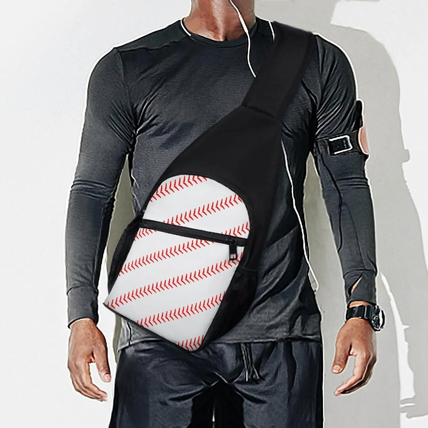 Cute Baseball Simple And Atmospheric Large Capacity Chest Bag