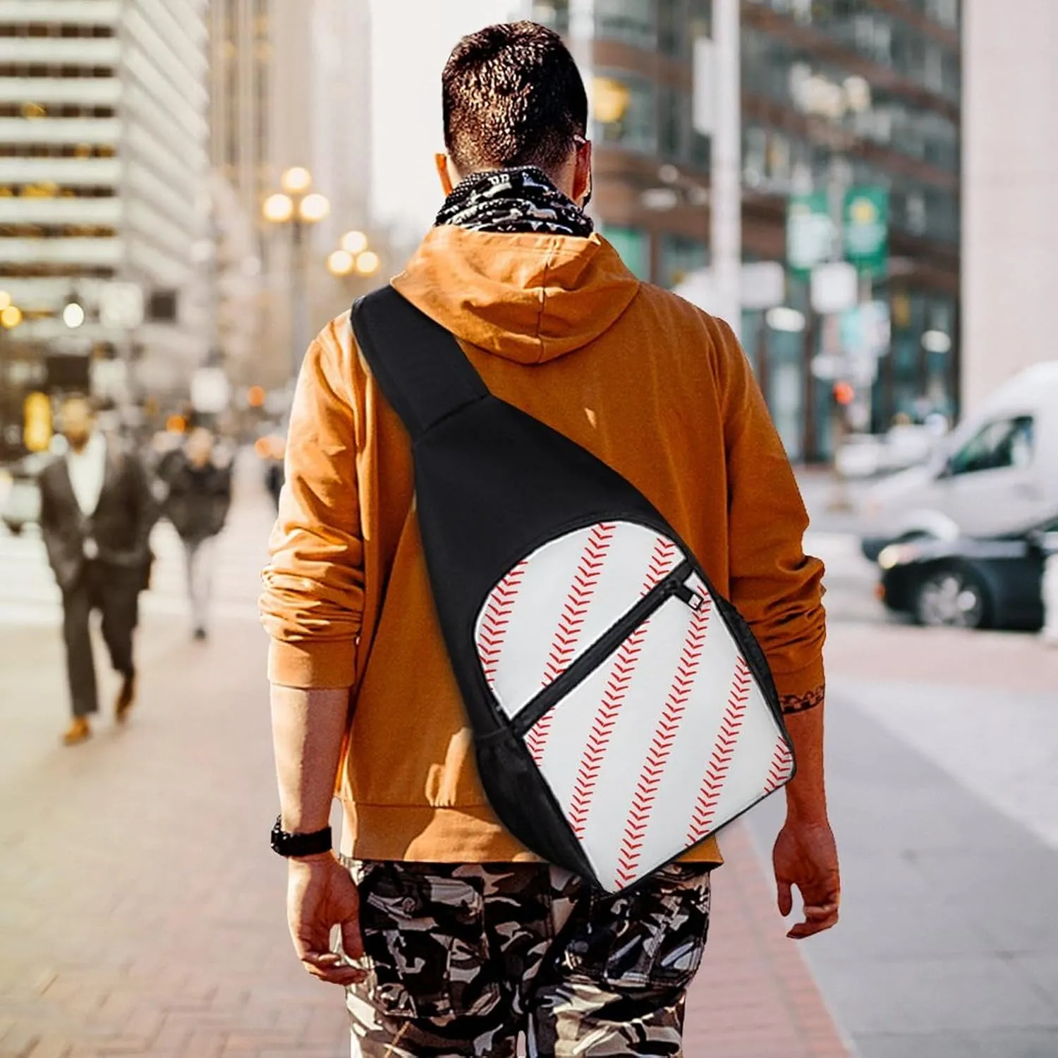 Cute Baseball Simple And Atmospheric Large Capacity Chest Bag