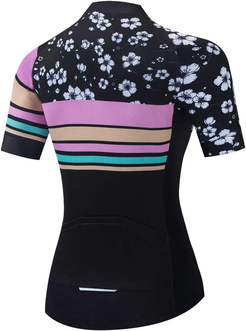 Cycling Jersey Women Summer Bike Shirts Road Bike Jackets Short Sleeve MTB Jersey Quick Dry
