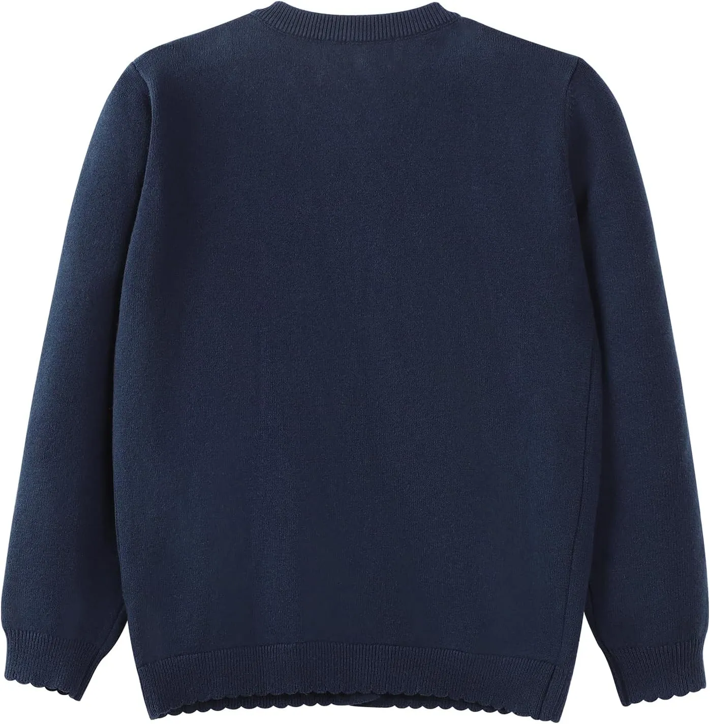 Danny D Girls Sequin Knitted Sweater Cardigan Crew Neck Long Sleeve Button Tops