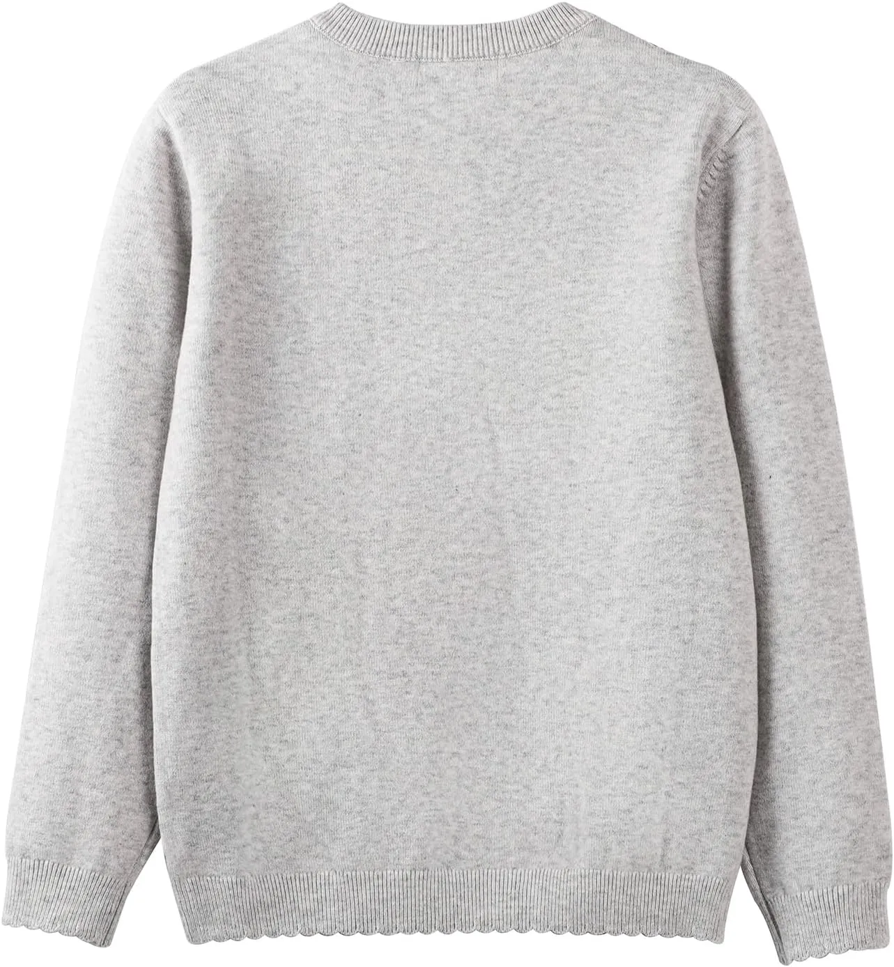 Danny D Girls Sequin Knitted Sweater Cardigan Crew Neck Long Sleeve Button Tops