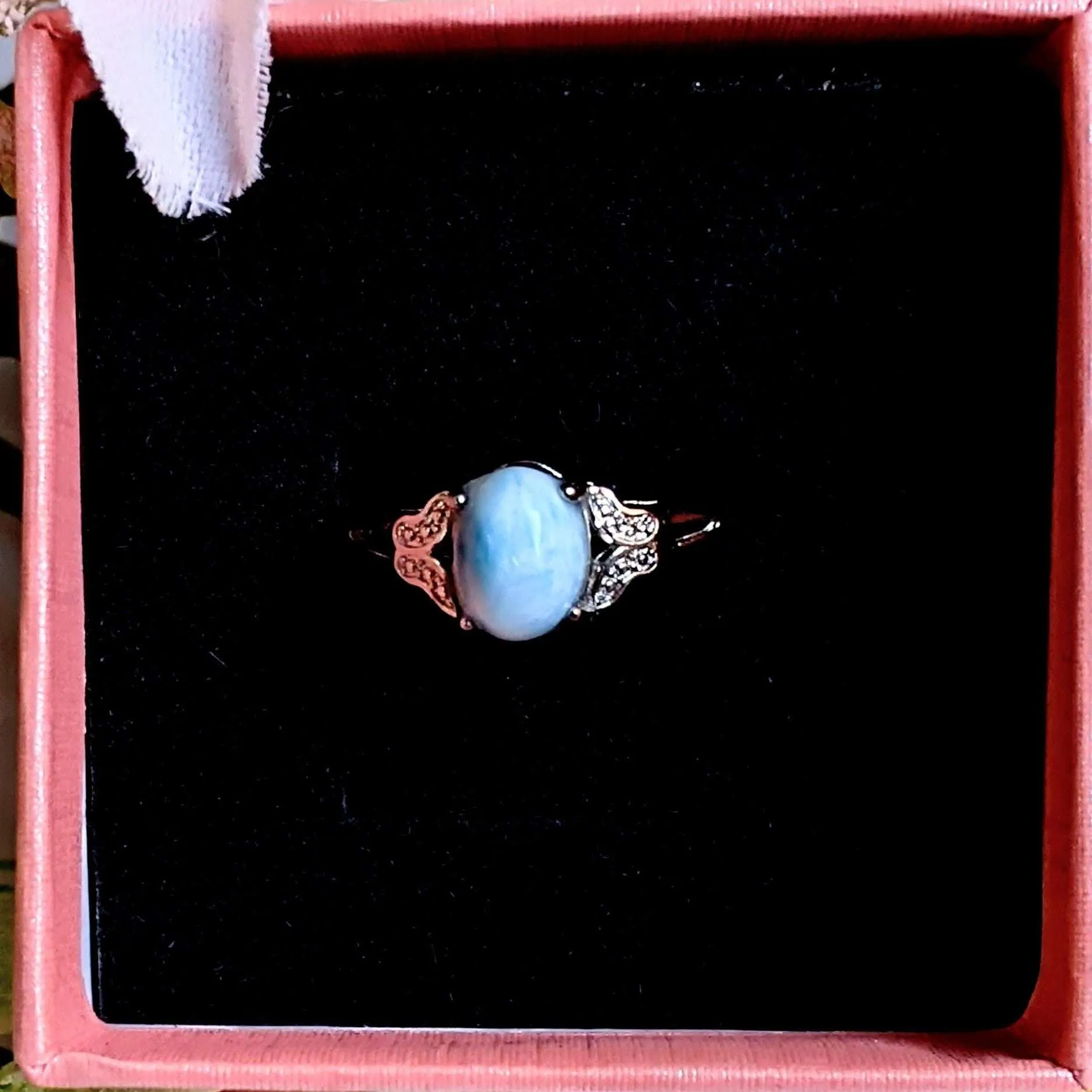 Dominican Larimar Ring - Size 6