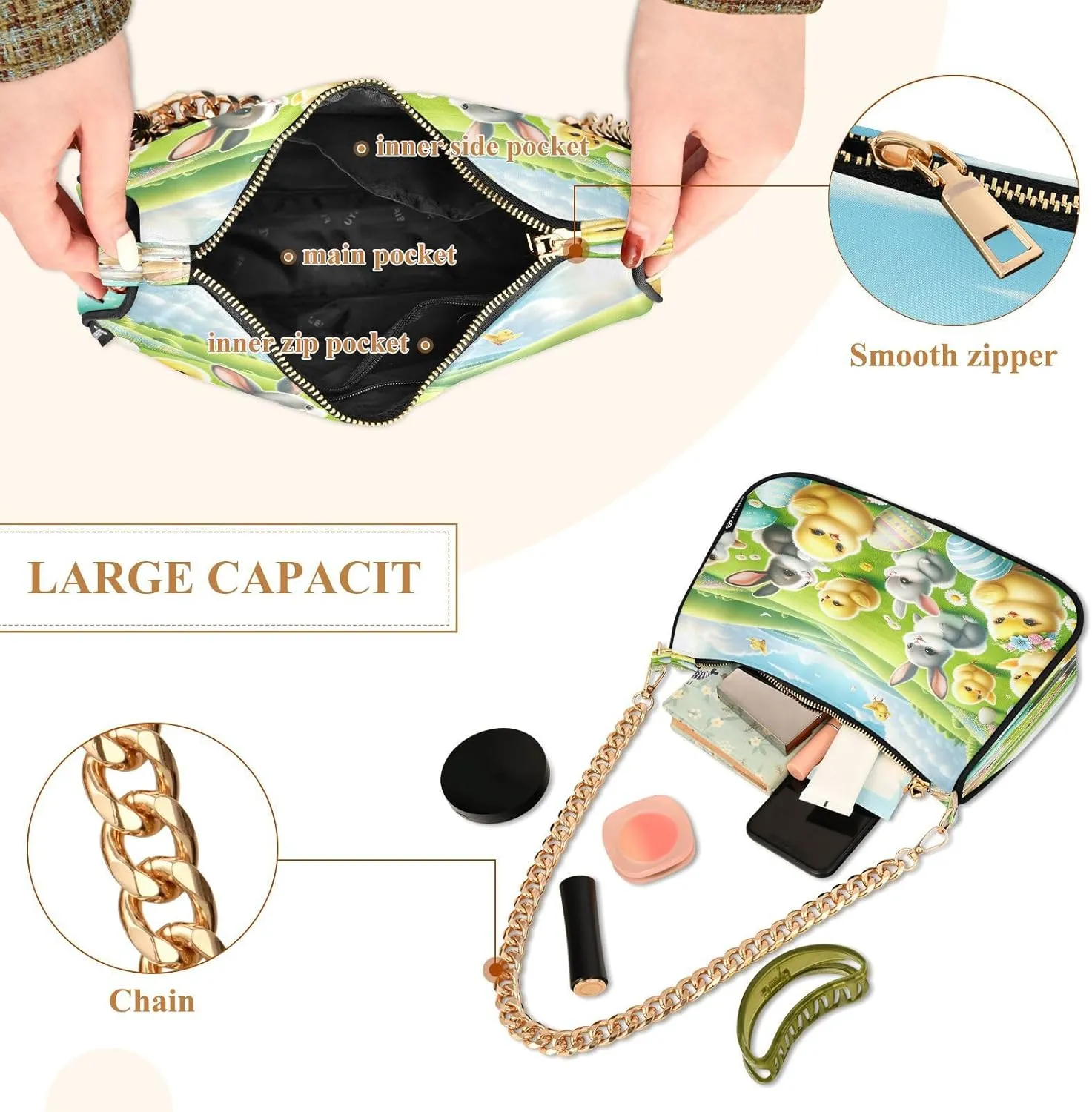Easter Theme Women Hand Bag, Simple Bags for Women