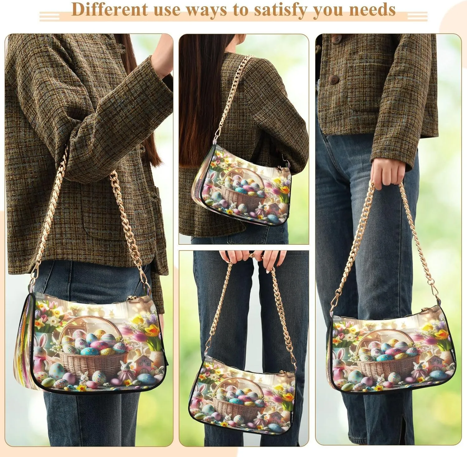 Easter Theme Women Hand Bag, Simple Bags for Women