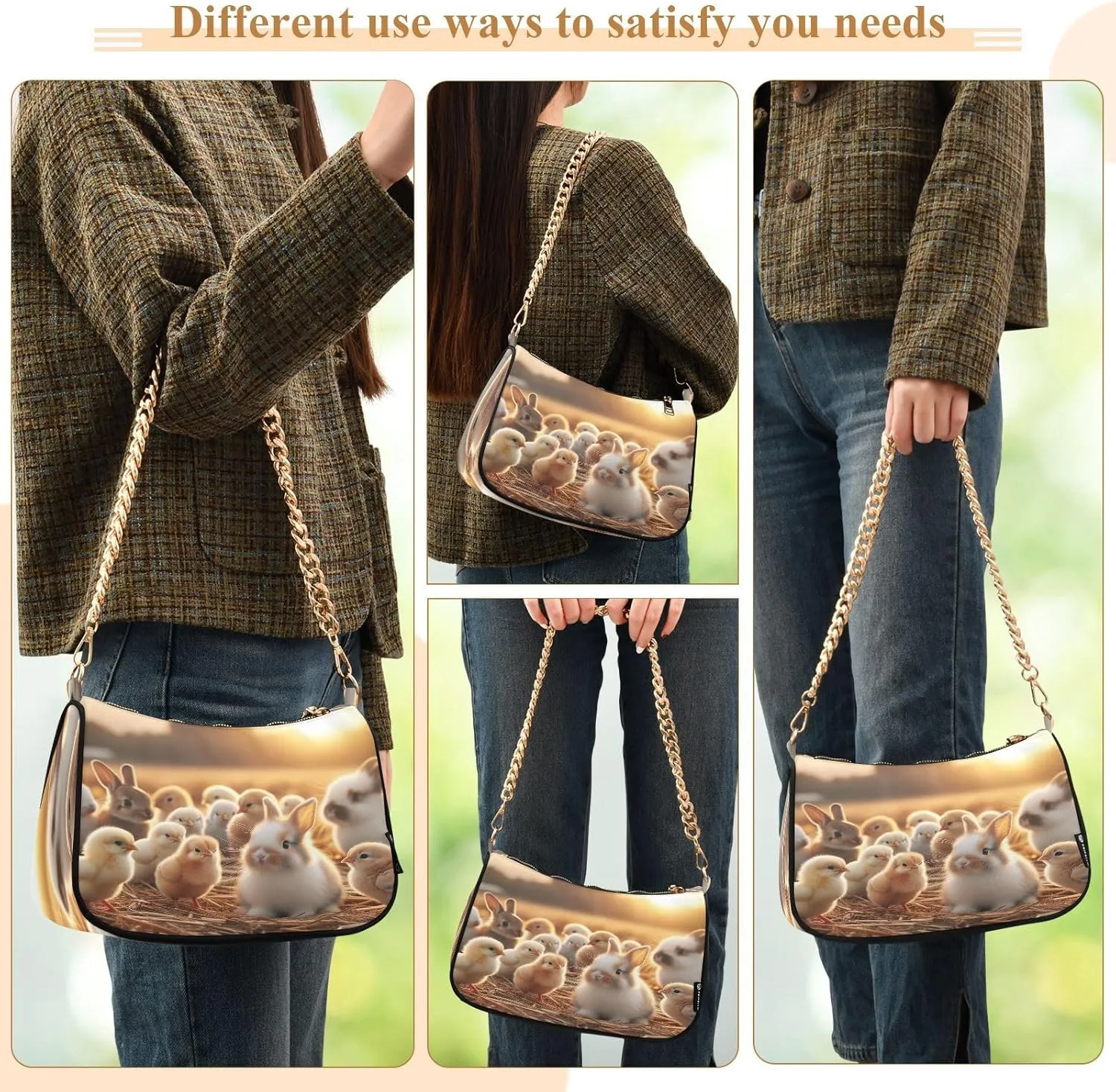 Easter Theme Women Hand Bag, Simple Bags for Women