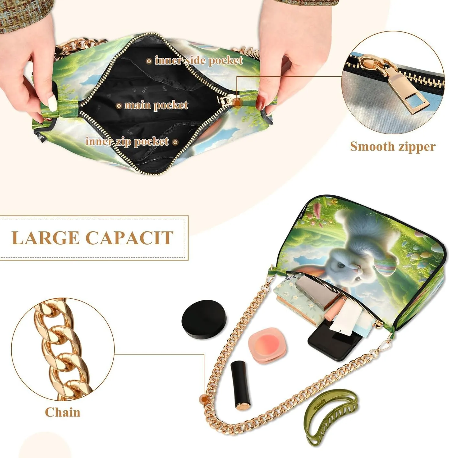 Easter Theme Women Hand Bag, Simple Bags for Women