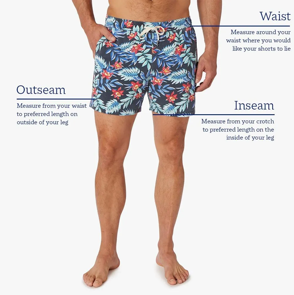 Fair Harbor The Bungalow Trunk  Men's Swim Suits with Liner, 5-inch Inseam  Anti-Chafe, Relaxed-fit Swim Trunks