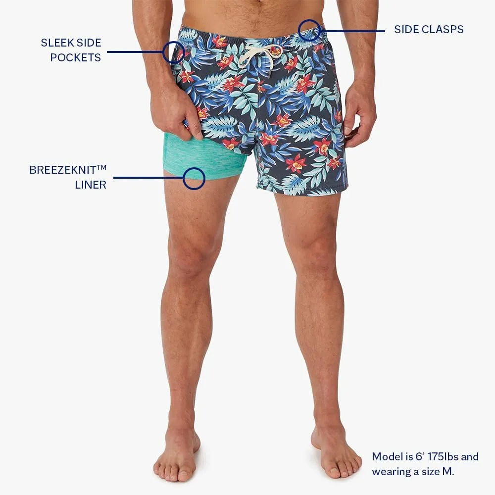 Fair Harbor The Bungalow Trunk  Men's Swim Suits with Liner, 5-inch Inseam  Anti-Chafe, Relaxed-fit Swim Trunks
