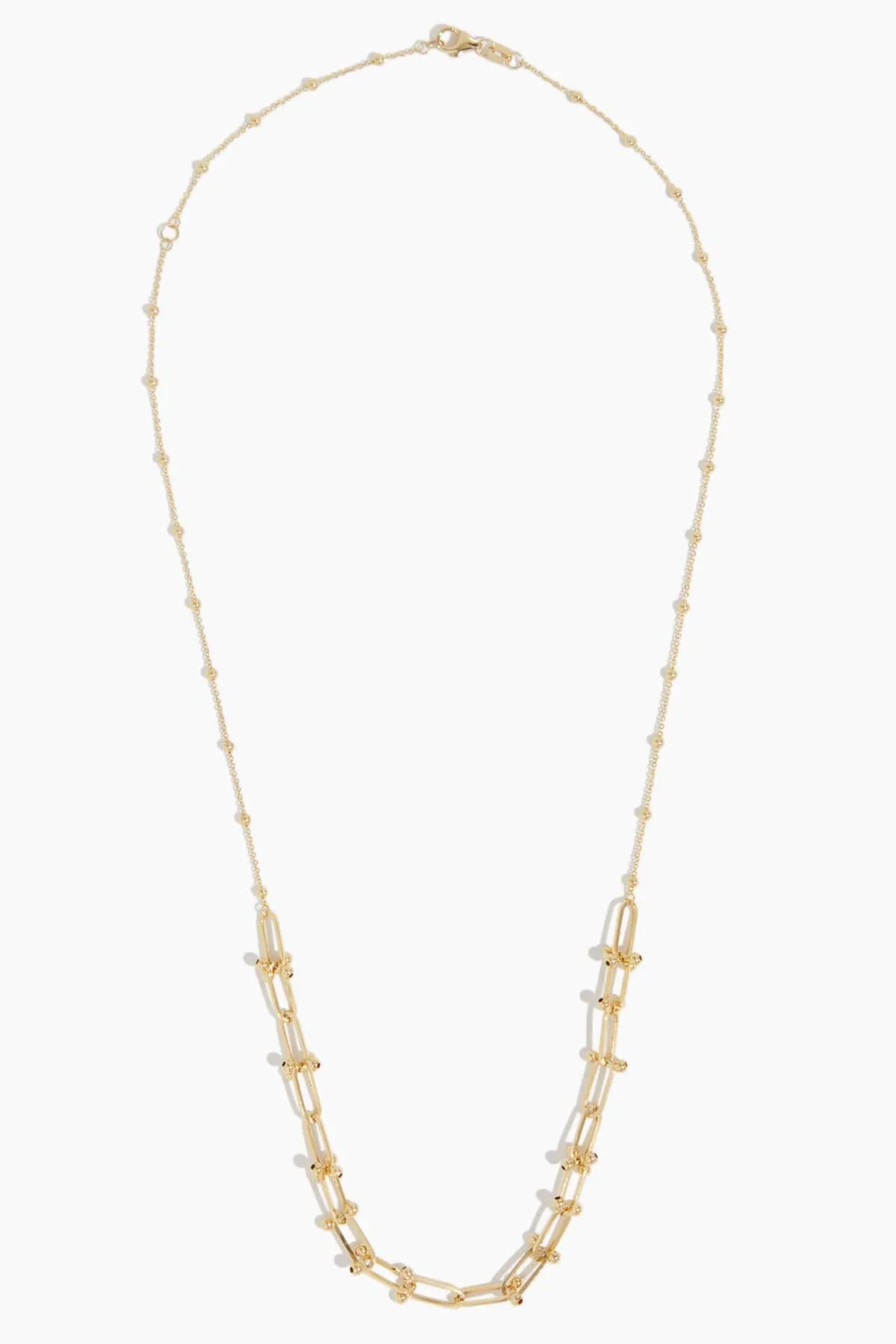 Fancy Link Necklace in 14k Yellow Gold