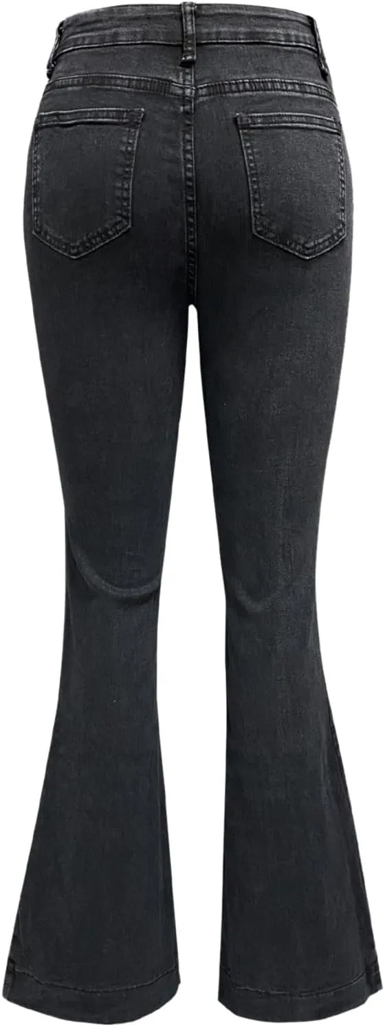 FZVYD Wide Leg Cropped Jeans for Women Trendy High Waisted Crossover Boyfriend Jeans Baggy Stretchy Denim Trousers 2024