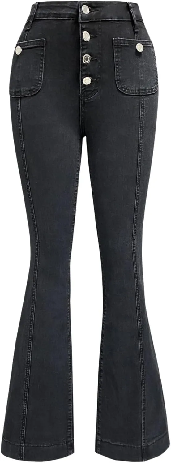 FZVYD Wide Leg Cropped Jeans for Women Trendy High Waisted Crossover Boyfriend Jeans Baggy Stretchy Denim Trousers 2024