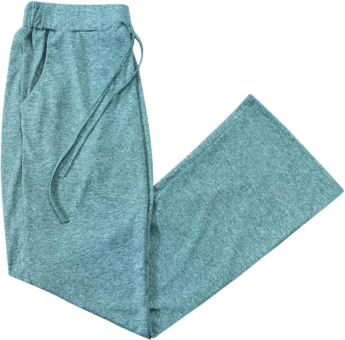 FZYLQY Wide Leg Pants for Women Casual Plus Size Elastic High Waist Drawstring Straight Leg Comfy Solid Lounge Long Trousers