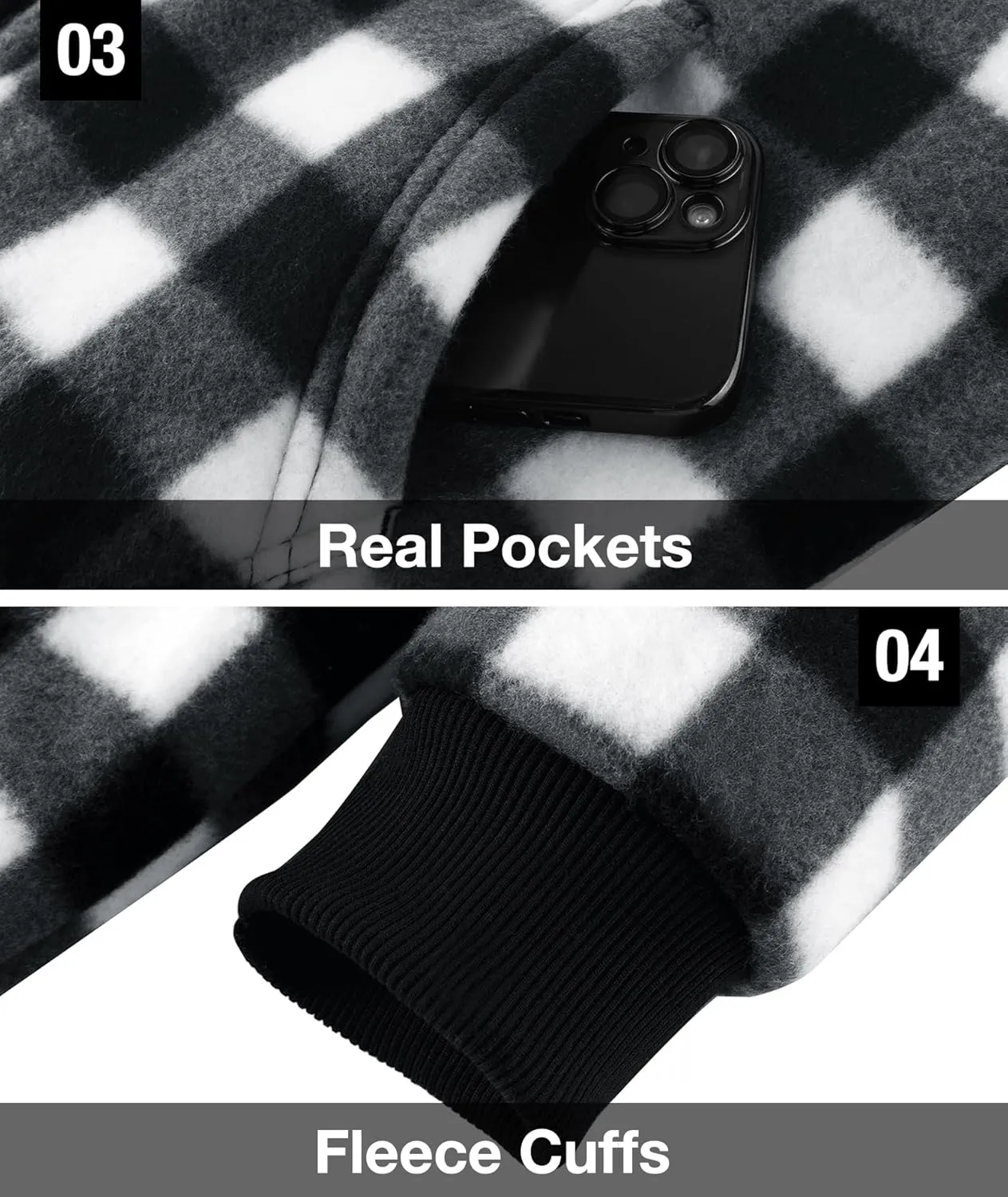 GEEK LIGHTING Boys Flannel Jacket Sherpa Lined Hoodies Zip Up Fleece Plaid Shirt Jackets Winter Outdoor Coat Warm